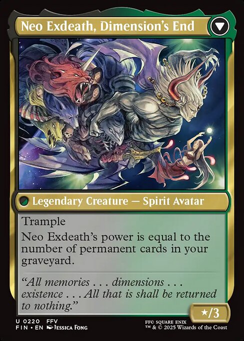 Exdeath, Void Warlock // Neo Exdeath, Dimension's End // Final Fantasy // FIN 220