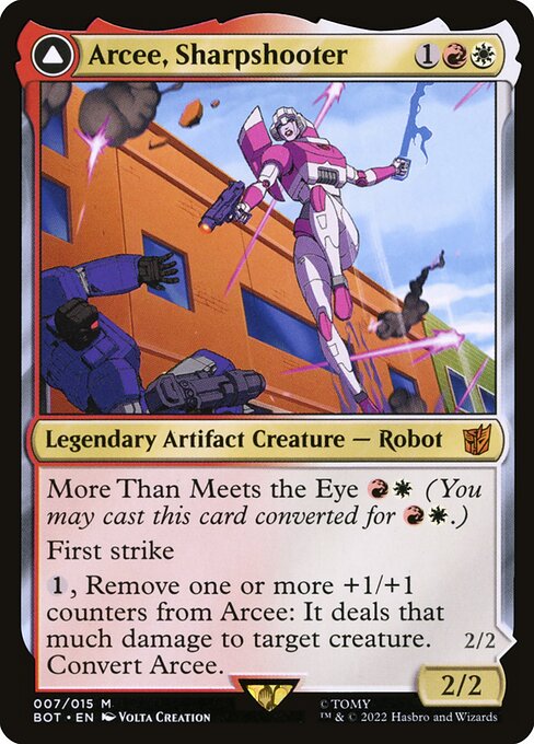 Arcee, Sharpshooter // Arcee, Acrobatic Coupe // Transformers // BOT 7