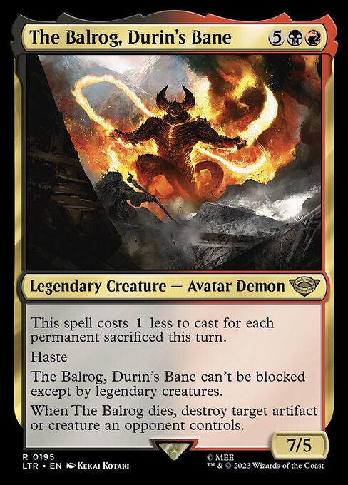 The Balrog, Durin's Bane // The Lord of the Rings: Tales of Middle-earth // LTR 195