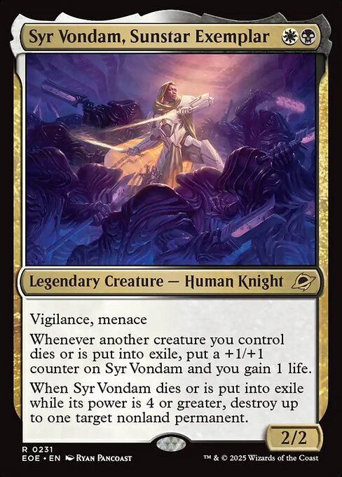 Syr Vondam, Sunstar Exemplar // Edge of Eternities // EOE 231