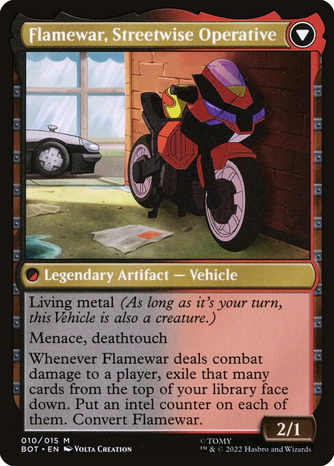 Flamewar, Brash Veteran // Flamewar, Streetwise Operative // Transformers // BOT 10