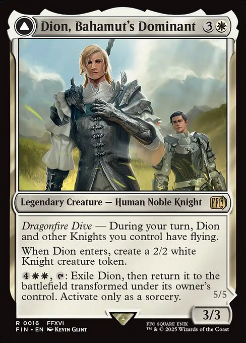 Dion, Bahamut's Dominant // Bahamut, Warden of Light // Final Fantasy // FIN 16