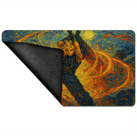 Cloud Strife Ex-Solder Monet Final Fantasy VII Playmat 35x60cm and Playmat Holder