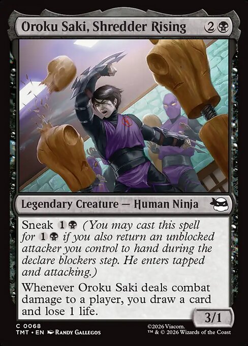 Oroku Saki, Shredder Rising // MTG // TMT 68