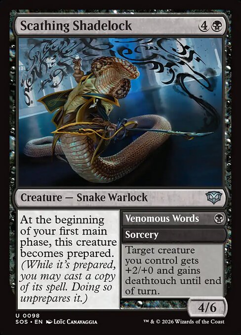 Scathing Shadelock // Venomous Words // Secrets of Strixhaven // SOS 98