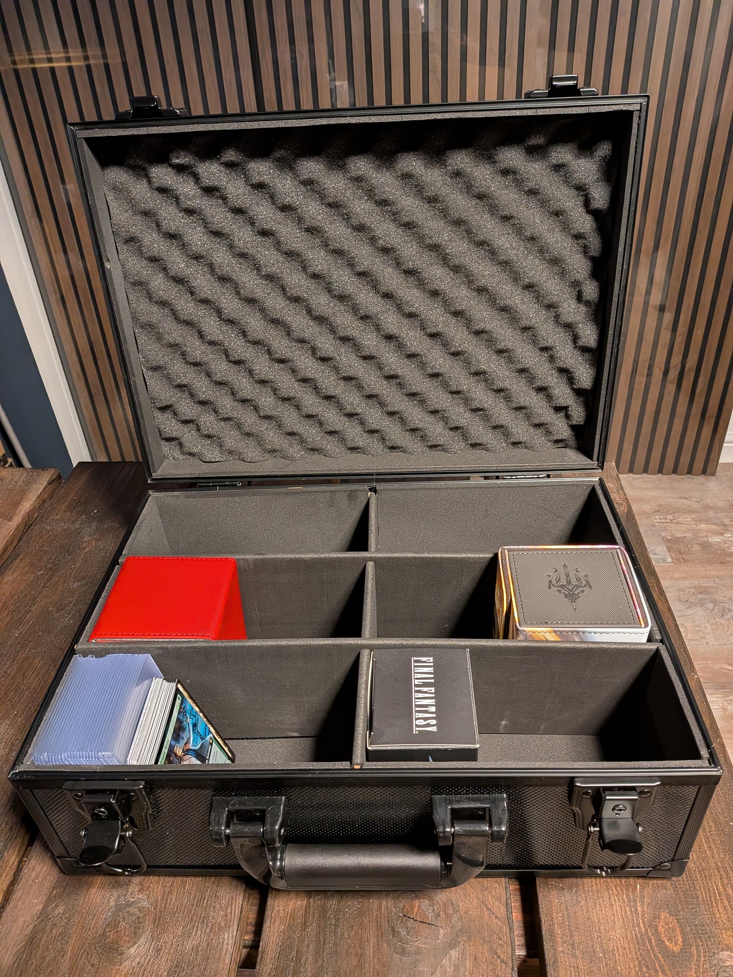 Black Aluminium Trading Card Storage Case