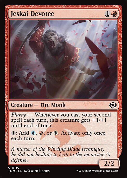 Jeskai Devotee // Tarkir: Dragonstorm // TDM 110