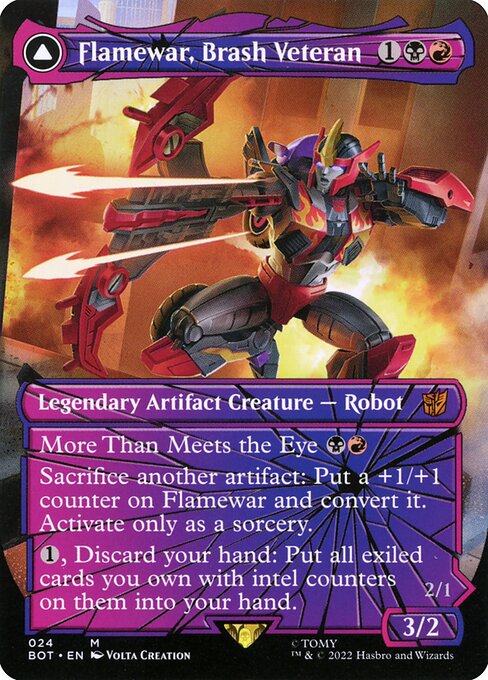 Flamewar, Brash Veteran // Flamewar, Streetwise Operative // Transformers // BOT 24