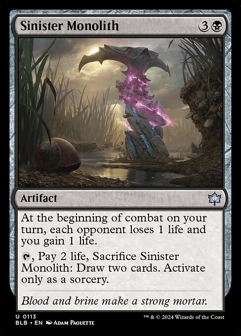 Sinister Monolith // Bloomburrow // BLB 113