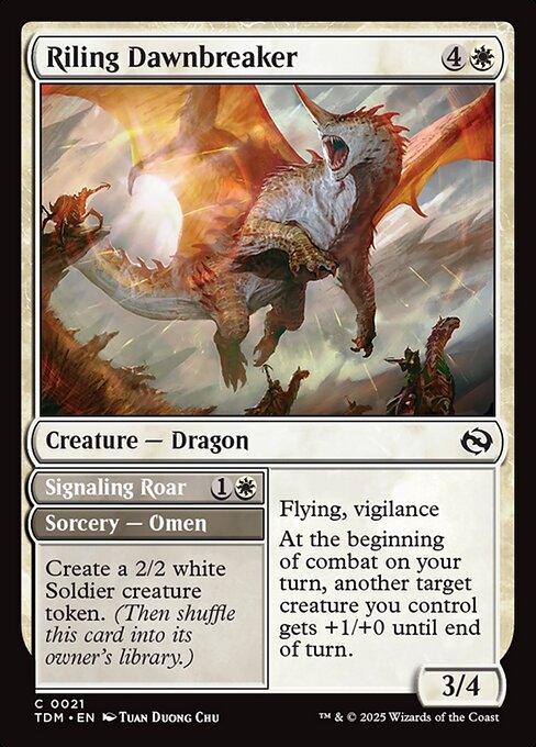Riling Dawnbreaker // Signaling Roar // Tarkir: Dragonstorm // TDM 21