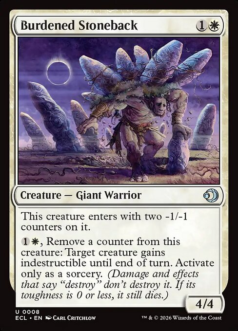 Burdened Stoneback // Lorwyn Eclipsed // ECL 8