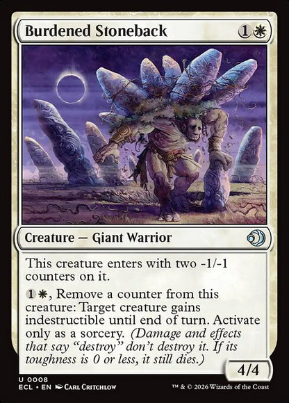 Burdened Stoneback // Lorwyn Eclipsed // ECL 8