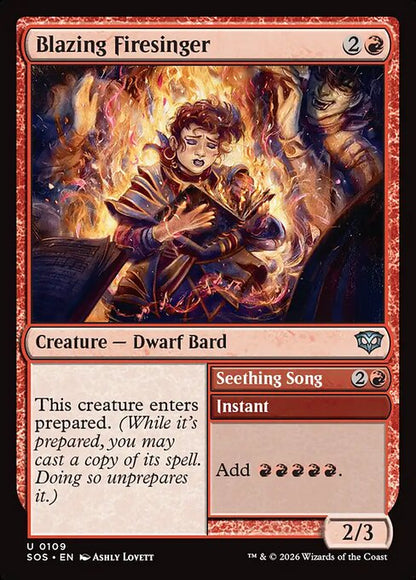 Blazing Firesinger // Seething Song // Secrets of Strixhaven // SOS 109