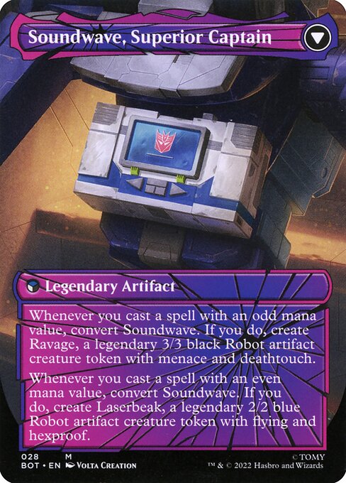 Soundwave, Sonic Spy // Soundwave, Superior Captain // Transformers // BOT 28
