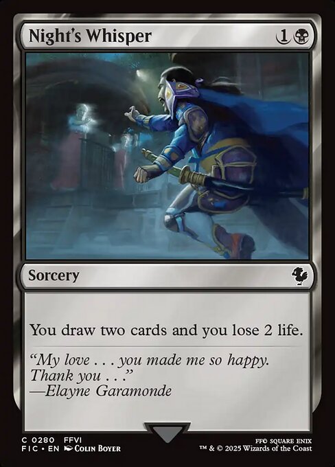 Night's Whisper // Final Fantasy Commander // FIC 280