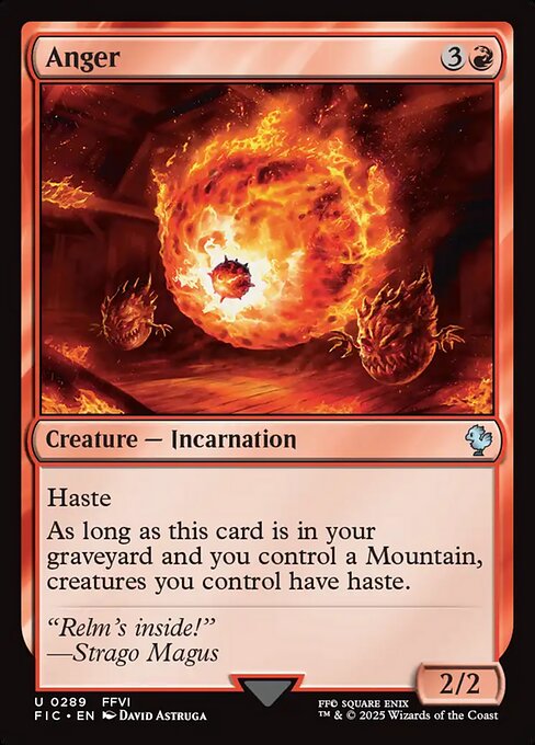Anger // Final Fantasy Commander // FIC 289