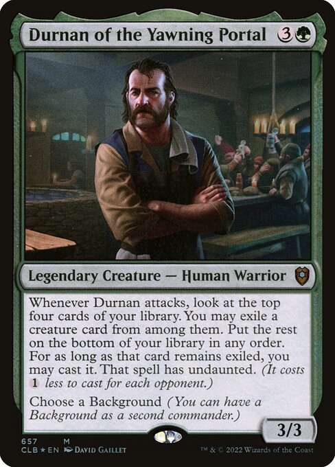 Durnan of the Yawning Portal // Commander Legends: Battle for Baldur's Gate // CLB 657
