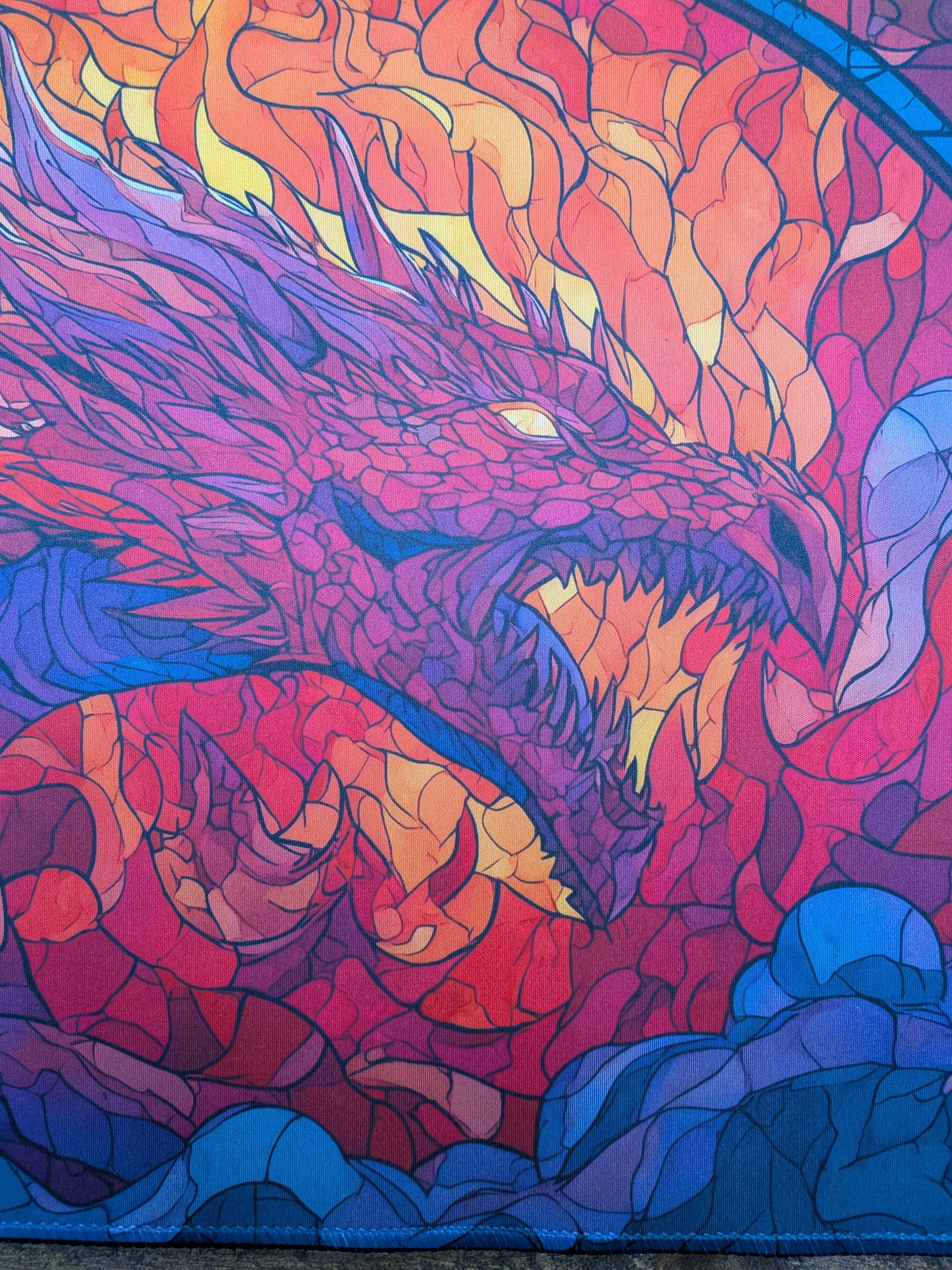 Dragon Glass Playmat 61x35cm Stitched Edge