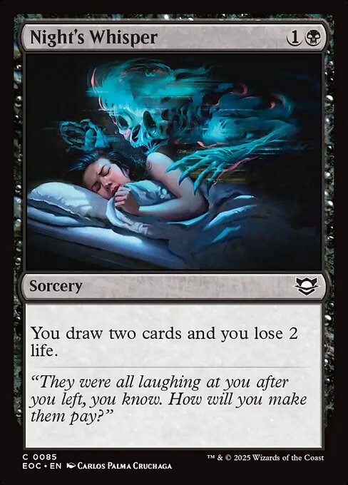 Night's Whisper // Edge of Eternities Commander // EOC 85