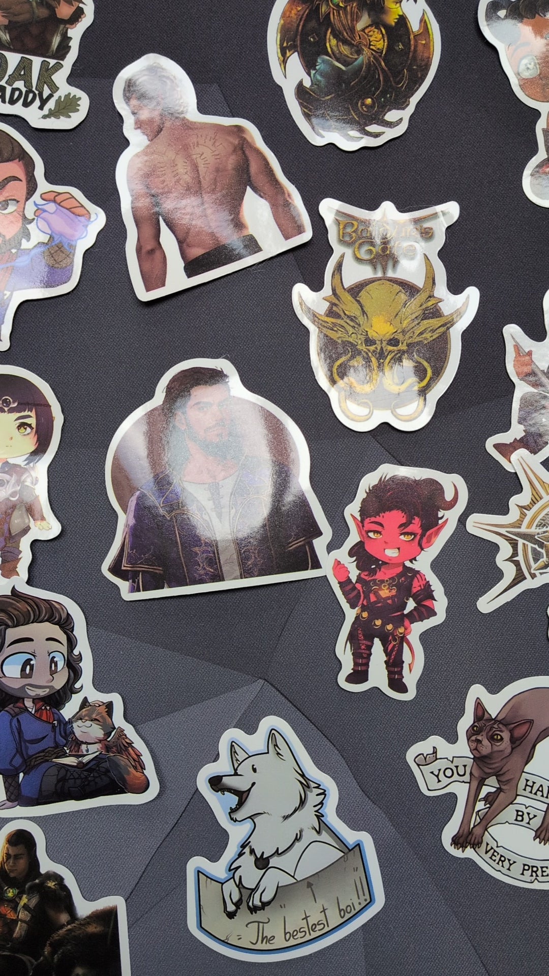 50 Baldur's Gate Stickers Assorted