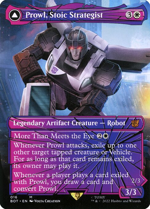 Prowl, Stoic Strategist // Prowl, Pursuit Vehicle // Transformers // BOT 16