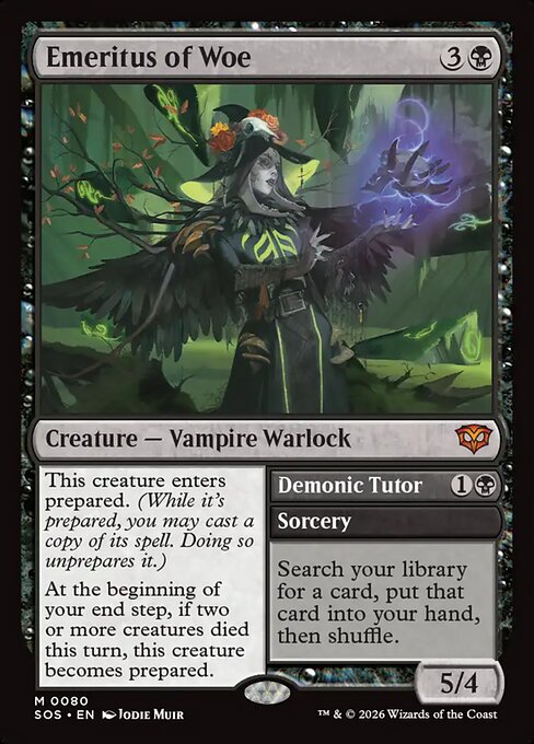 Emeritus of Woe // Demonic Tutor // Secrets of Strixhaven // SOS 80