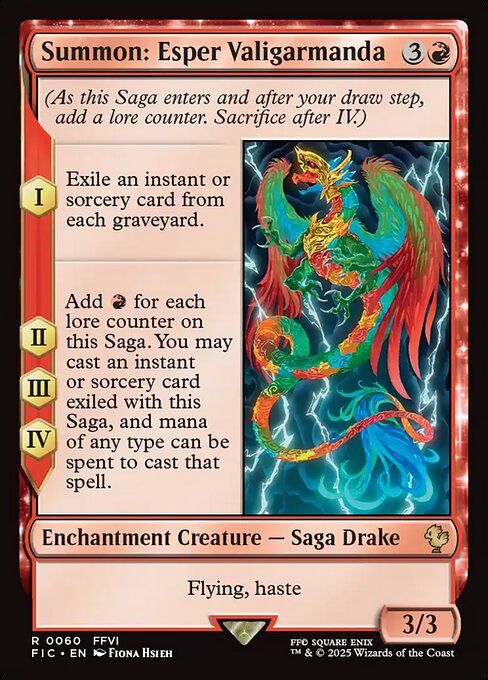 Summon: Esper Valigarmanda // Final Fantasy Commander // FIC 60