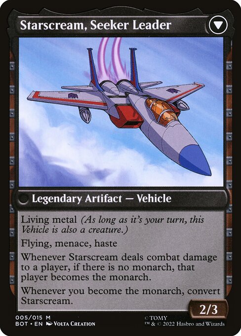 Starscream, Power Hungry // Starscream, Seeker Leader // Transformers // BOT 5