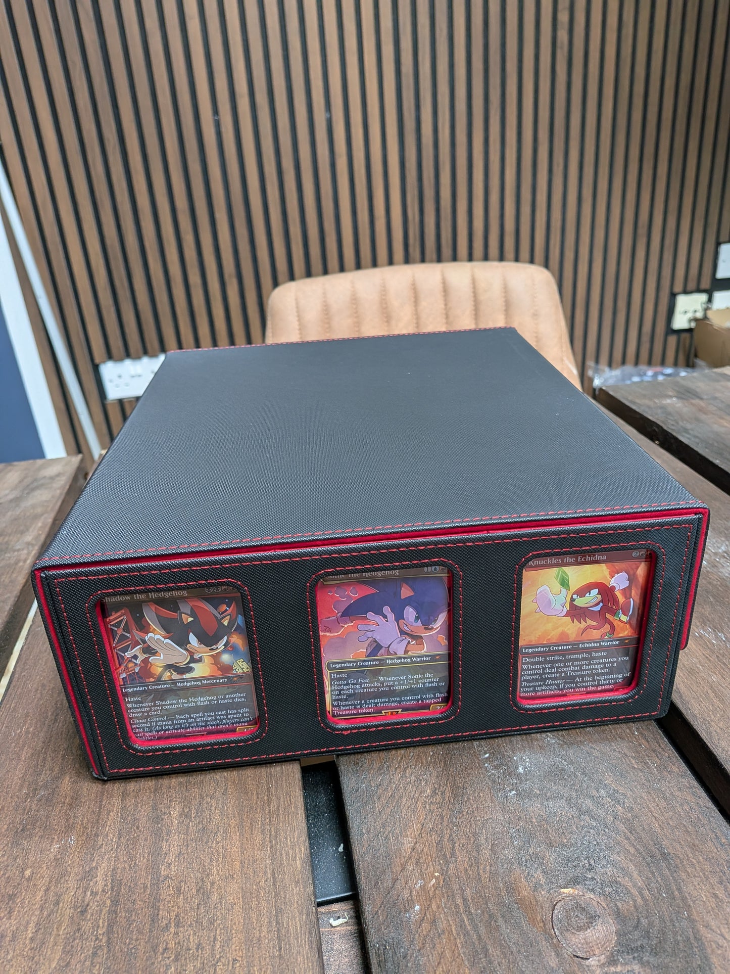 Red Magnetic Deck Box - 1800 Toploaded Card Capscity