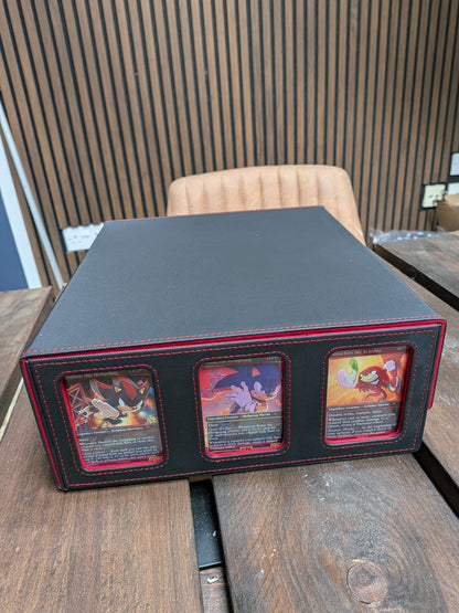 Red Magnetic Deck Box - 1800 Toploaded Card Capscity