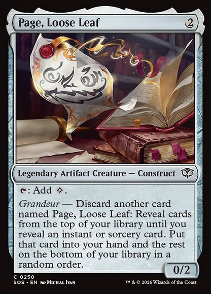 Page, Loose Leaf // Secrets of Strixhaven // SOS 250