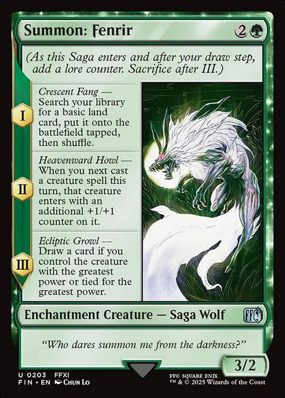 Summon: Fenrir // Final Fantasy // FIN 203