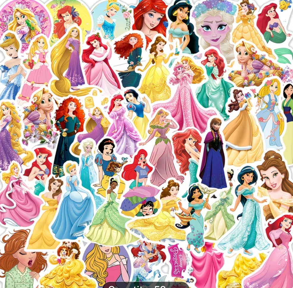 60 Disney Princess Stickers