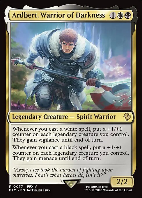 Ardbert, Warrior of Darkness // Final Fantasy Commander // FIC 77