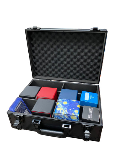 Black Metal Lockable Storage Case - Holds up to 12 Deck Boxes