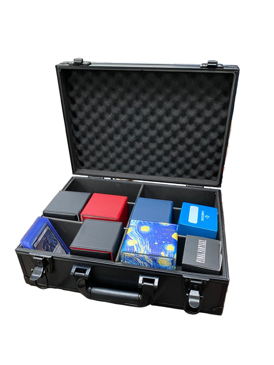 Black Metal Lockable Storage Case - Holds up to 12 Deck Boxes