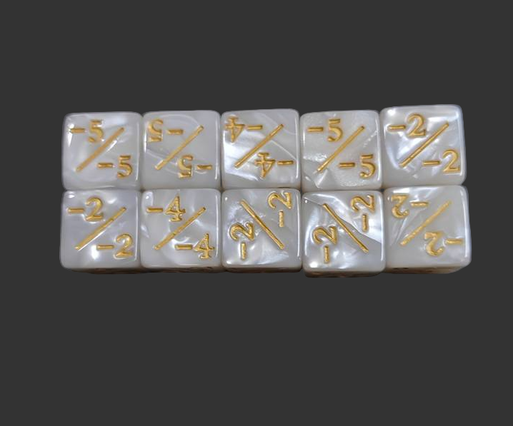 Set of 10 +1/+1 Counters or -1/-1 Counters Magic the Gathering Dice