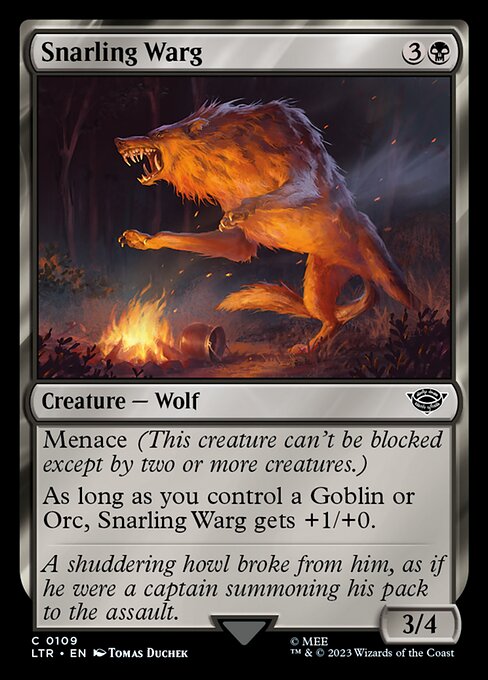 Snarling Warg // The Lord of the Rings: Tales of Middle-earth // LTR 109