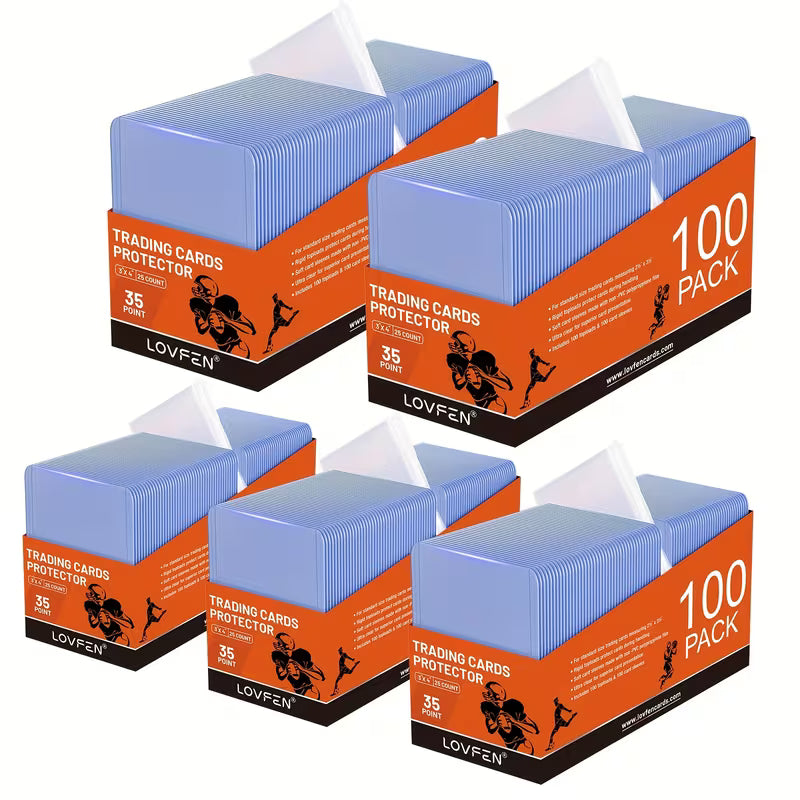 100 Toploaders + 100 Penny Sleeves 35pt 7 Cm X 10 Cm