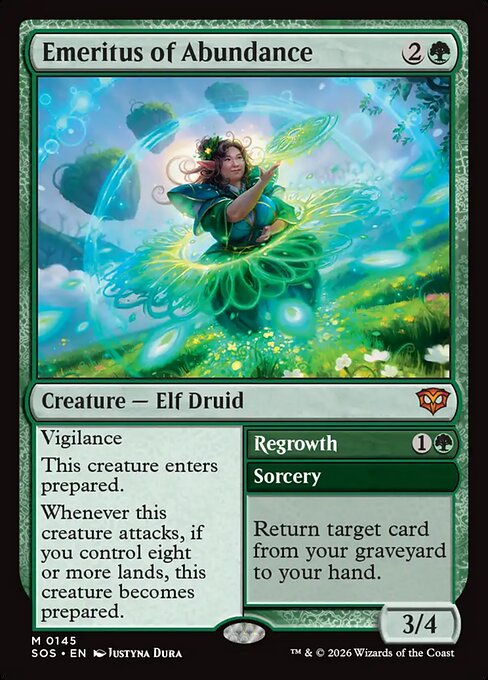 Emeritus of Abundance // Regrowth // Secrets of Strixhaven // SOS 145