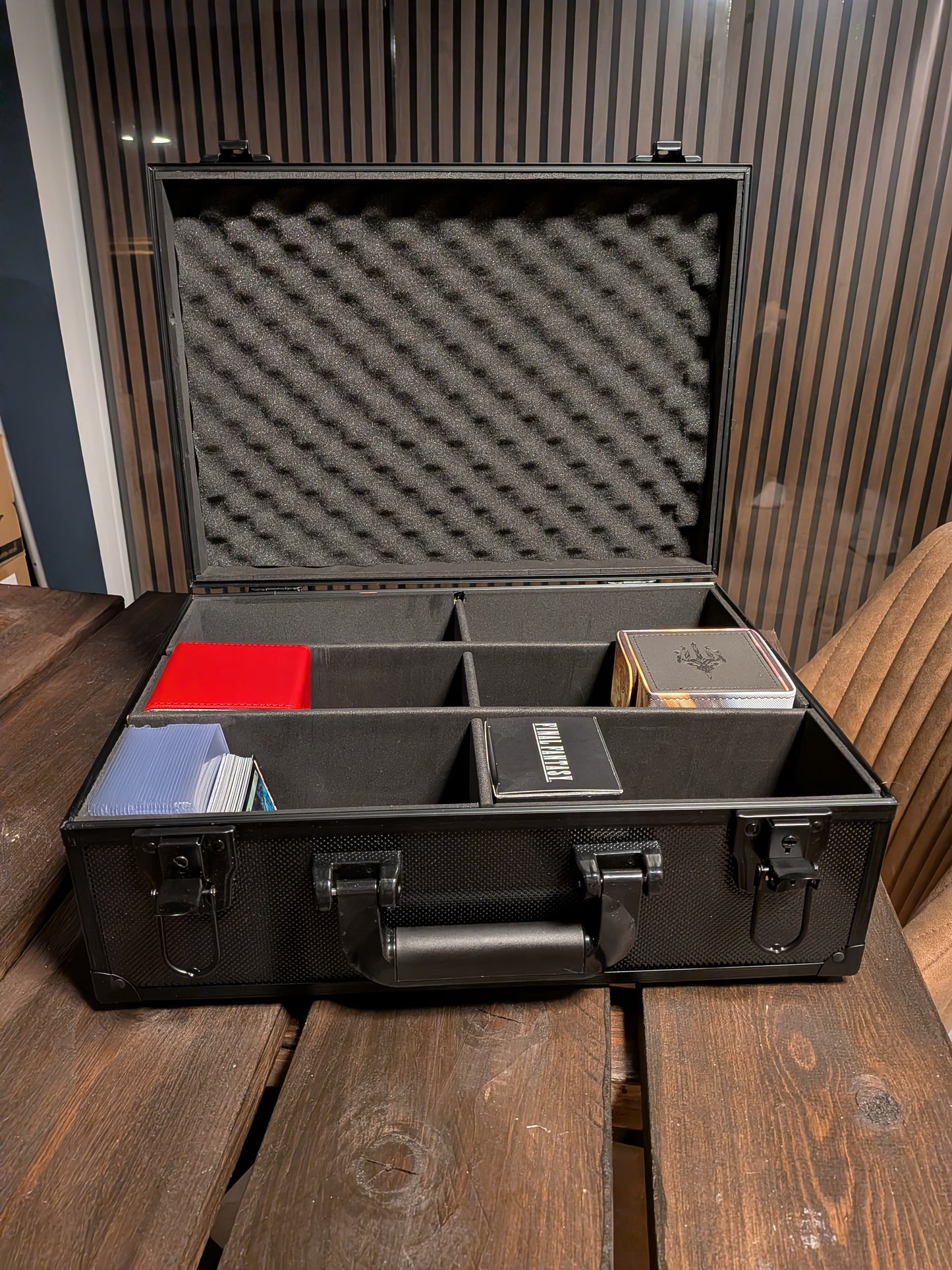 Black Aluminium Trading Card Storage Case