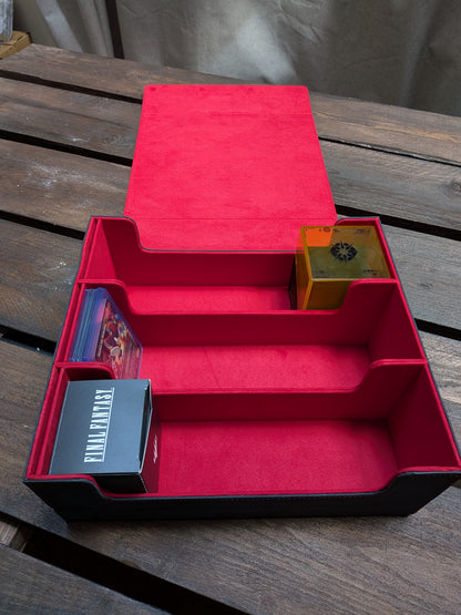 Red Magnetic Deck Box - 1800 Toploaded Card Capscity