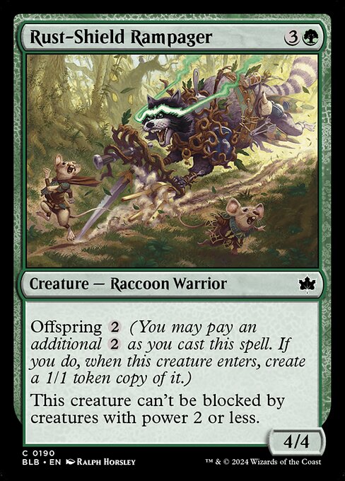 Rust-Shield Rampager // Bloomburrow // BLB 190
