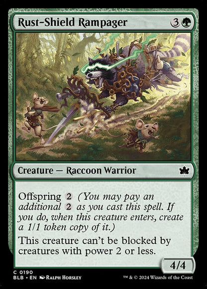 Rust-Shield Rampager // Bloomburrow // BLB 190