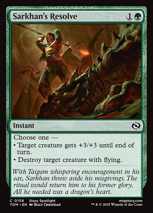 Sarkhan's Resolve // Tarkir: Dragonstorm // TDM 158