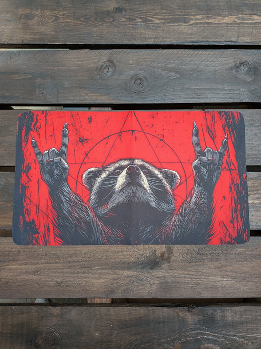 Black Eyed Sabbath Racoon Playmat 60x35cm