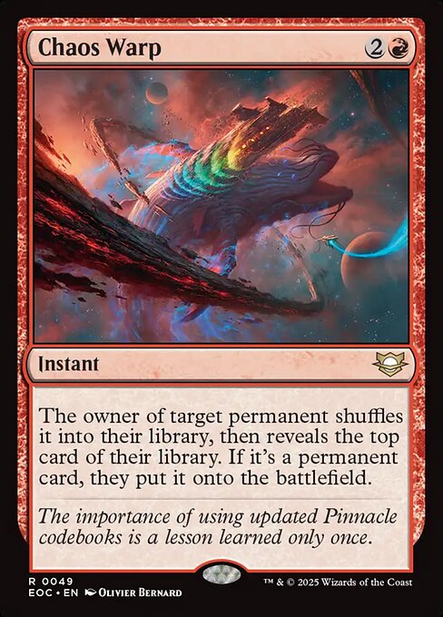 Chaos Warp // Edge of Eternities Commander // EOC 49