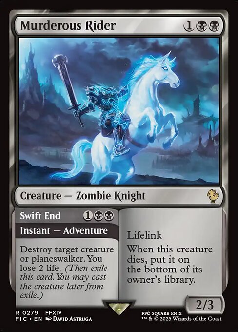 Murderous Rider // Swift End // Final Fantasy Commander // FIC 279