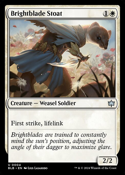 Brightblade Stoat // Bloomburrow // BLB 4