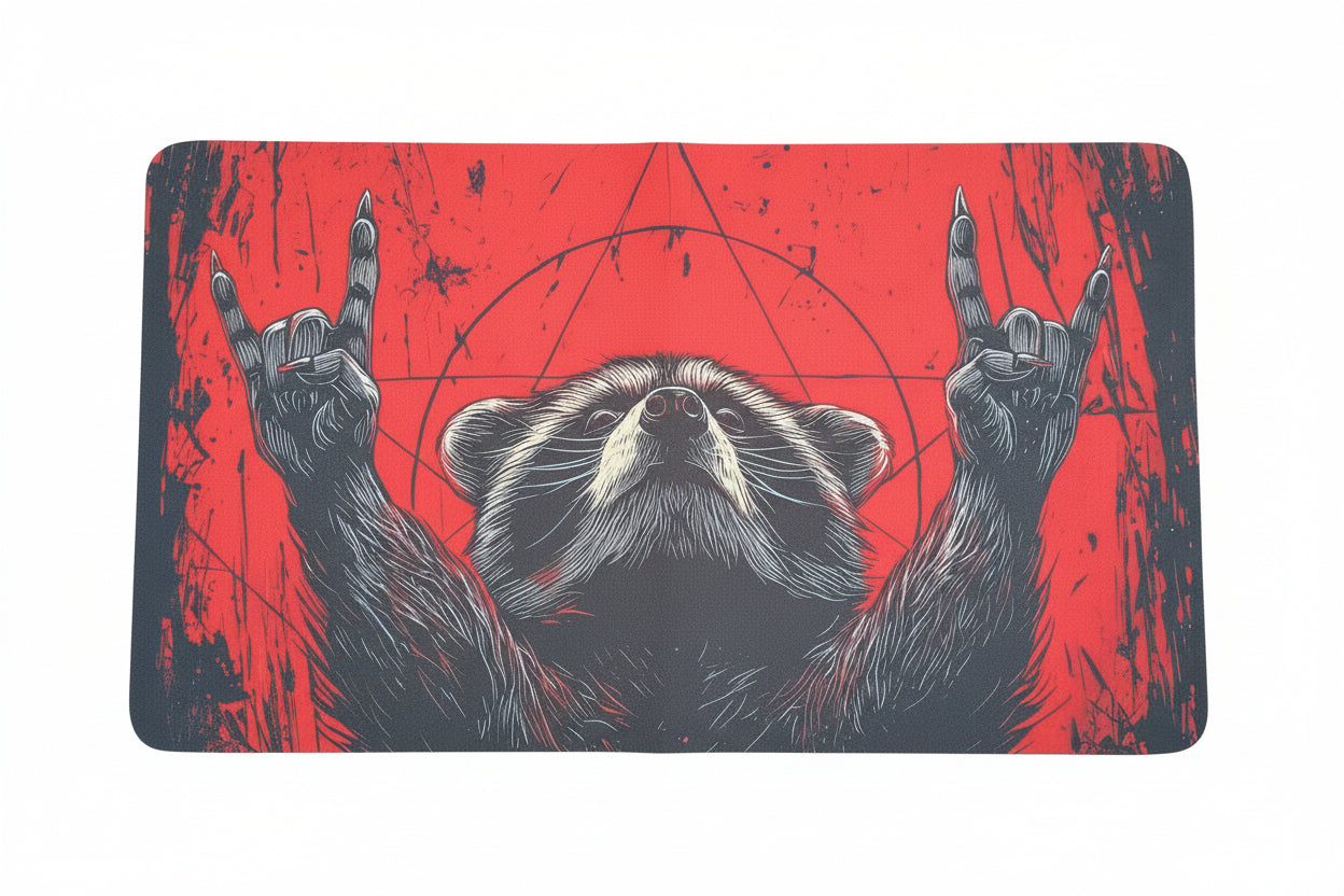 Black Eyed Sabbath Racoon Playmat 60x35cm